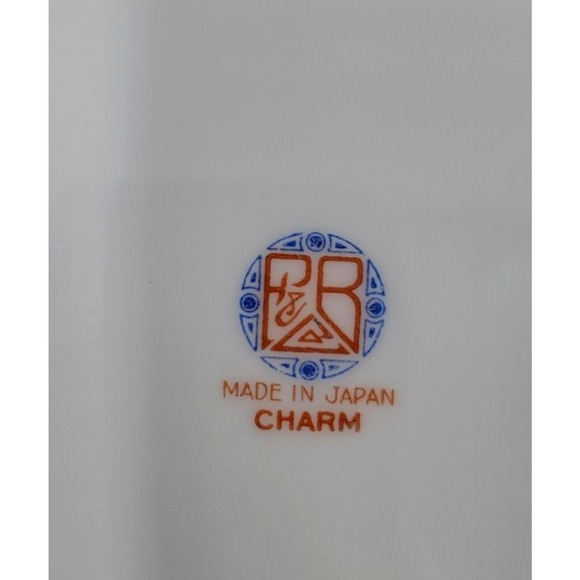 P B China Charm 7 7/8" Salad Plate Japan 1950 -1960's Floral Scroll Gold Trim - Picture 5 of 5